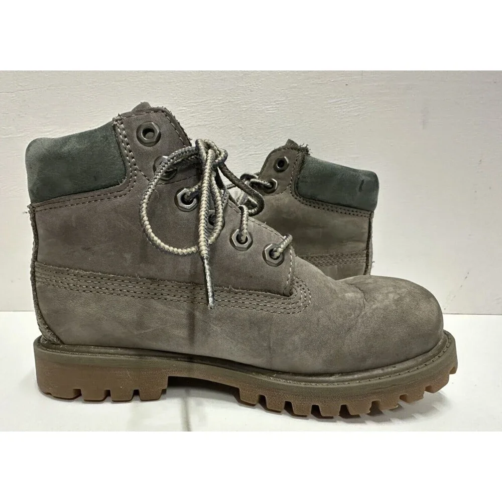 Timberland toddler size US-11.5 UK 11 EU 29 gray suede lace up boots
